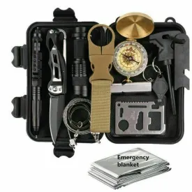 14 in 1 Outdoor Emergency Survival And Safety Camping Gear Kit