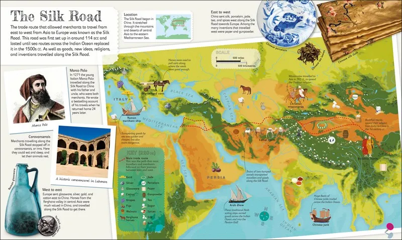 Children's Illustrated History Atlas Hardcover Book