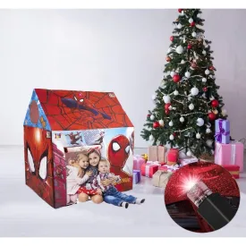 Combo of 2 Spider Man Printed Printed Play Tent House With Rechargeable USB Mini Star Laser Light for Kids