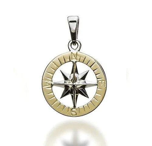 Compass Rose Gold Waypoints Necklace Large Pendants