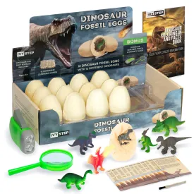 Dinosaur Fossil Dig Kit - Kids Explorer Kit W/ Egg Excavation Tools - Toy