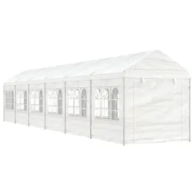 Gazebo with Roof White 13.38x2.28x2.69 m Polyethylene