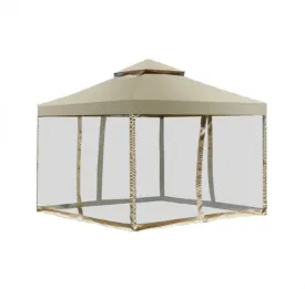 Heavy Duty Beautiful Outdoor 2-Tier 10x10 FT Screw-Free Structure Patio Shelter Gazebo Canopy | For Gatherings, BBQ, Pool, Etc | Waterproof | Easy Assembly