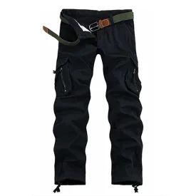 Multifunctional Men Cotton Long Pants Outdoor Cargo Pants For All Seasons