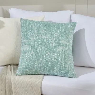 New - Mina Victory Woven Basketweave Indoor Outdoor Throw Pillow 18" x 18" Turquoise