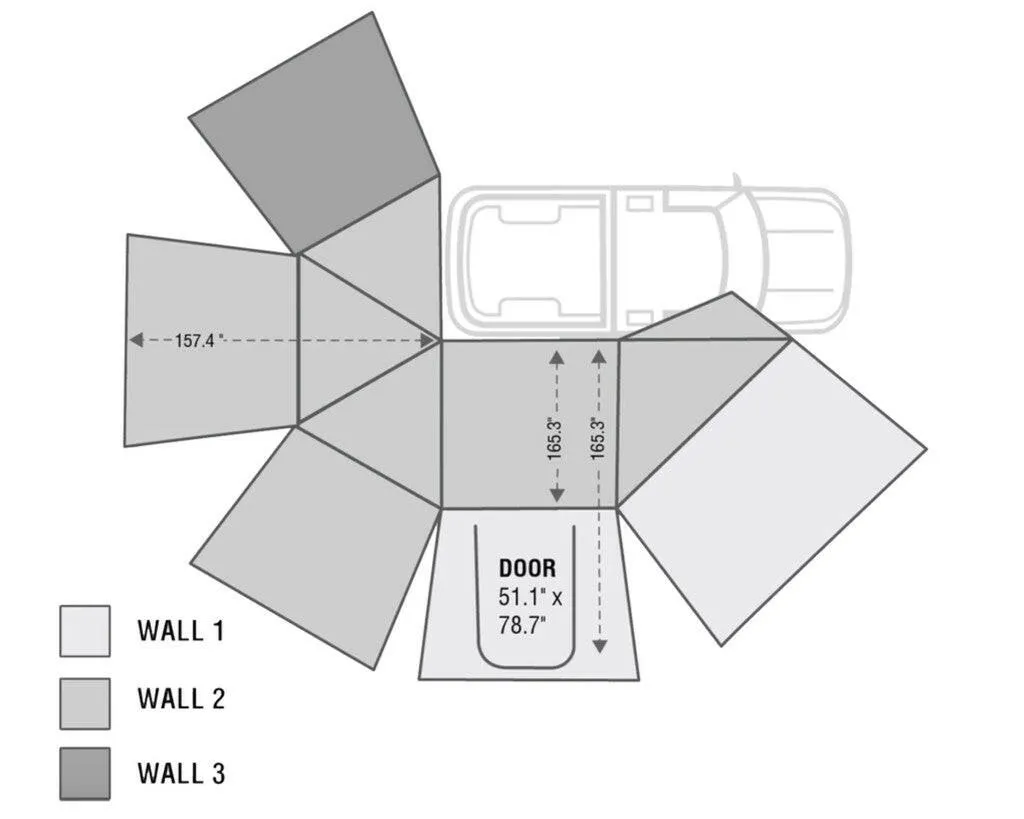 Nomadic Awning 270 Awning & Wall 1, 2, & 3, Mounting Brackets - Passenger Side