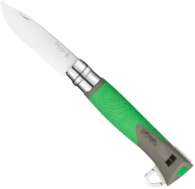 Opinel No 12 Green Explore Folding Knife 3.98in Blade Sandvik 12C27 Stainless Steel