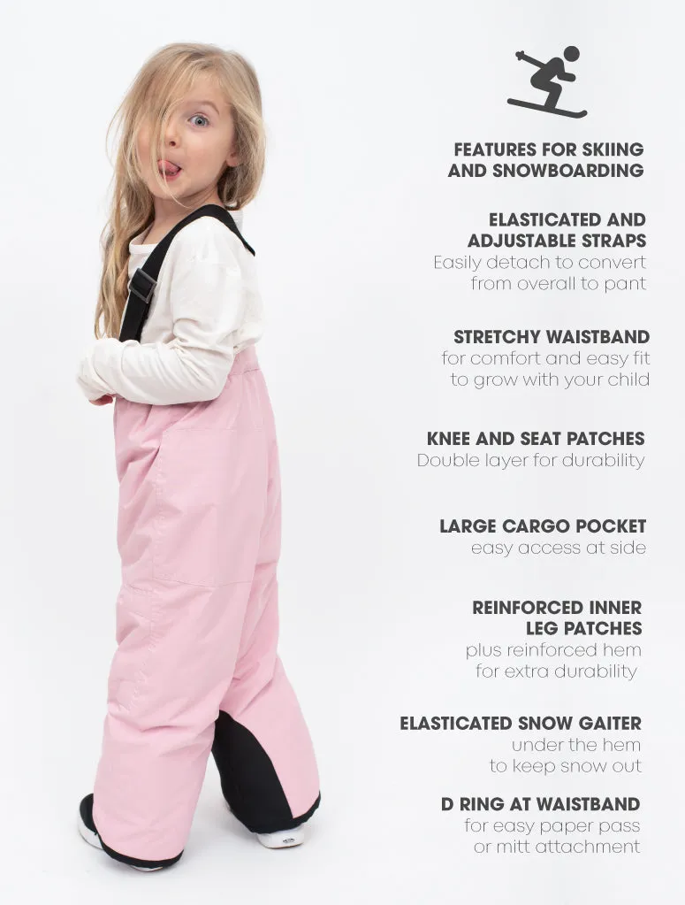 Snowrider Convertible Ski Overalls - Ballet Pink