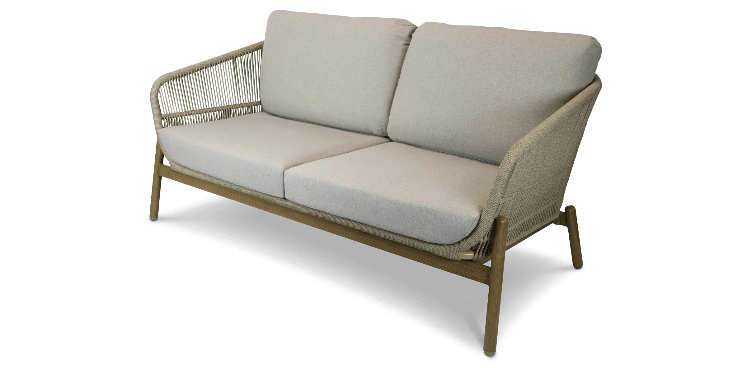 Tahiti Outdoor 3 Seater, 2 Seater, Armchair, Coffee & Side Table in Aluminium and Rope