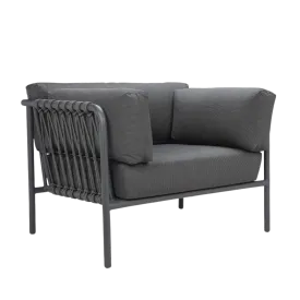 Toby Aluminium and Rope Club Chair (Graphite)